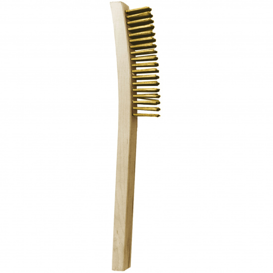 IMS Company - Brass Brush, Curved Platers Style, 1-1/8 Wide x 13 Length,  1 Trim (Bristle) Length. 100973 Brushes, Brass, Hand Held