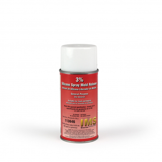 IMS Company - Mold Release, 3% Silicone Spray, 9.25 oz, 12 Fl oz (Nominal) Aerosol  Can, 9.25 oz Net Wt. Sold Each, Normally Packed 12 Cans Per Case. 113646  Mold Releases