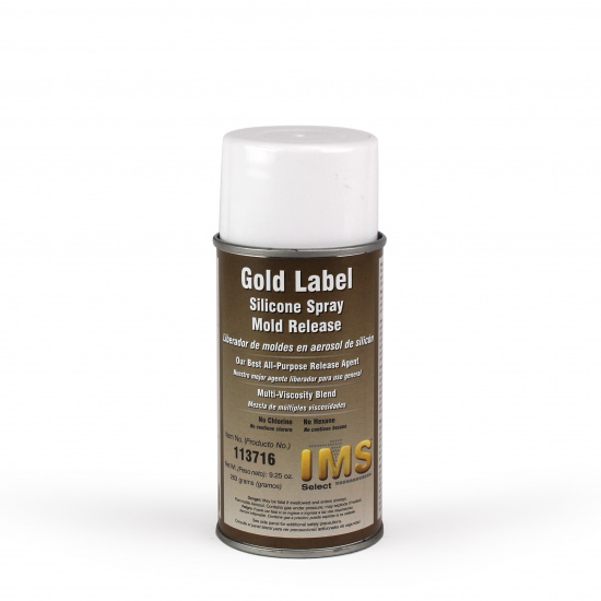 IMS Company - Mold Release, Silicone, Gold Label, 12 Fl oz (Nominal), 9-1/4  oz Net Wt, Sold Each, Normally Packed 12 Cans Per Case 113716 Mold Releases
