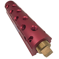 IMS Company - Manifold, Red Aluminum (20) 3/8