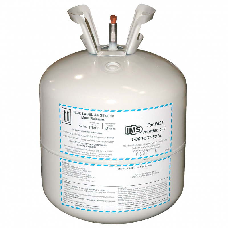 IMS Company - Mold Release, Blue Label A4 Silicone, Lg Tk, 60 lb Nominal,  42 lb Net Wt. ** Cost Reflects Current Sales Price. Limited Time Only while  Supplies Last. ** 131394 Mold Releases