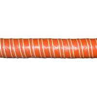 Hopper Dryer Hose, 2-Ply, Orange, 1" ID, 12' Long, Silicone Coated Fiberglass