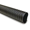 Hopper Dryer Hose, 2-Ply, Black, 1-1/4″ ID, 13′ Long, Neoprene Coated Fiberglass