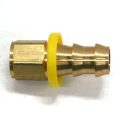 Hose Barb, 1/2″ Inside Diameter Push-On, 1/4″ Female NPT, Brass.